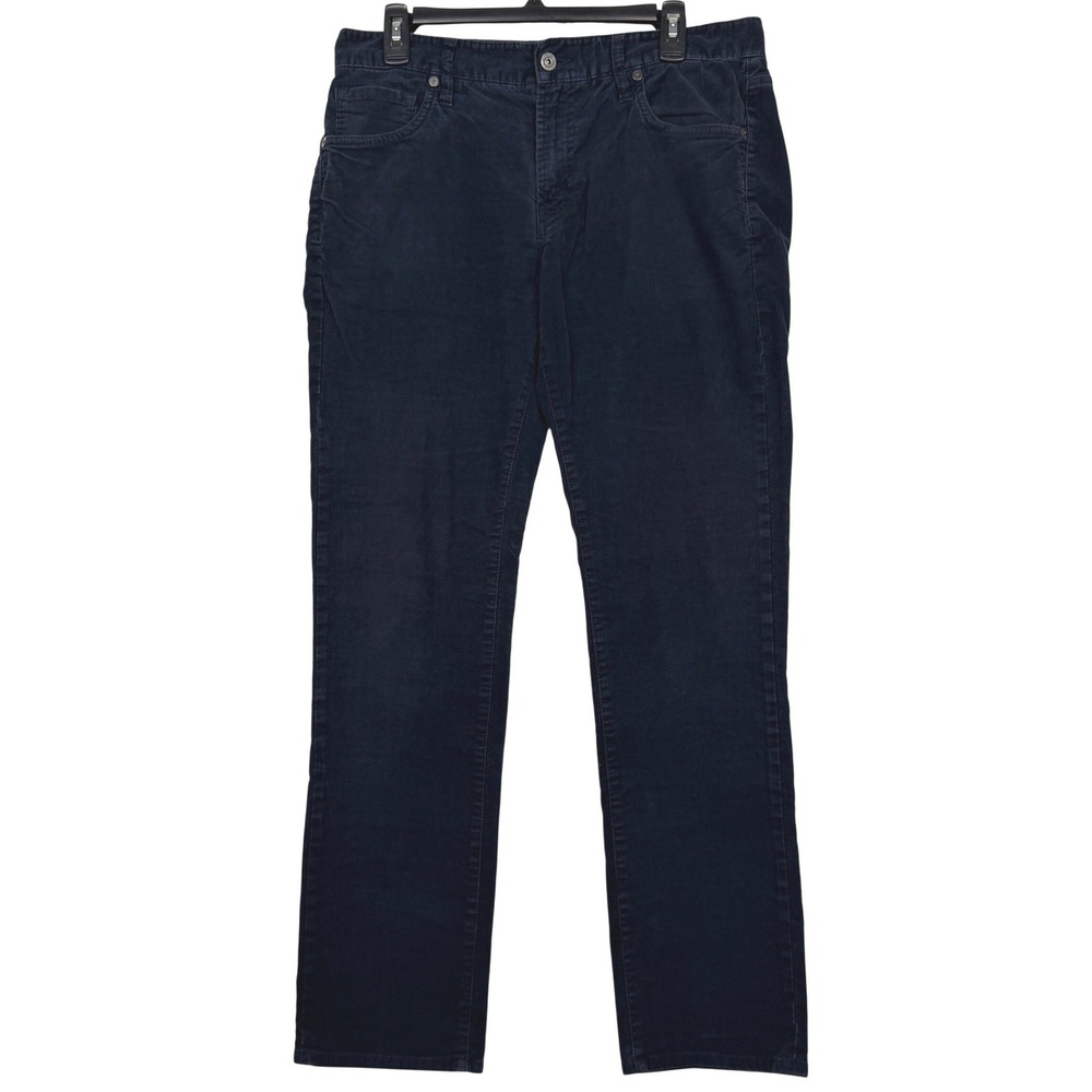 7 Diamonds Clifton Slim‎ Straight CORDUROY Pants Mens 32x32 Cotton Stretch Navy